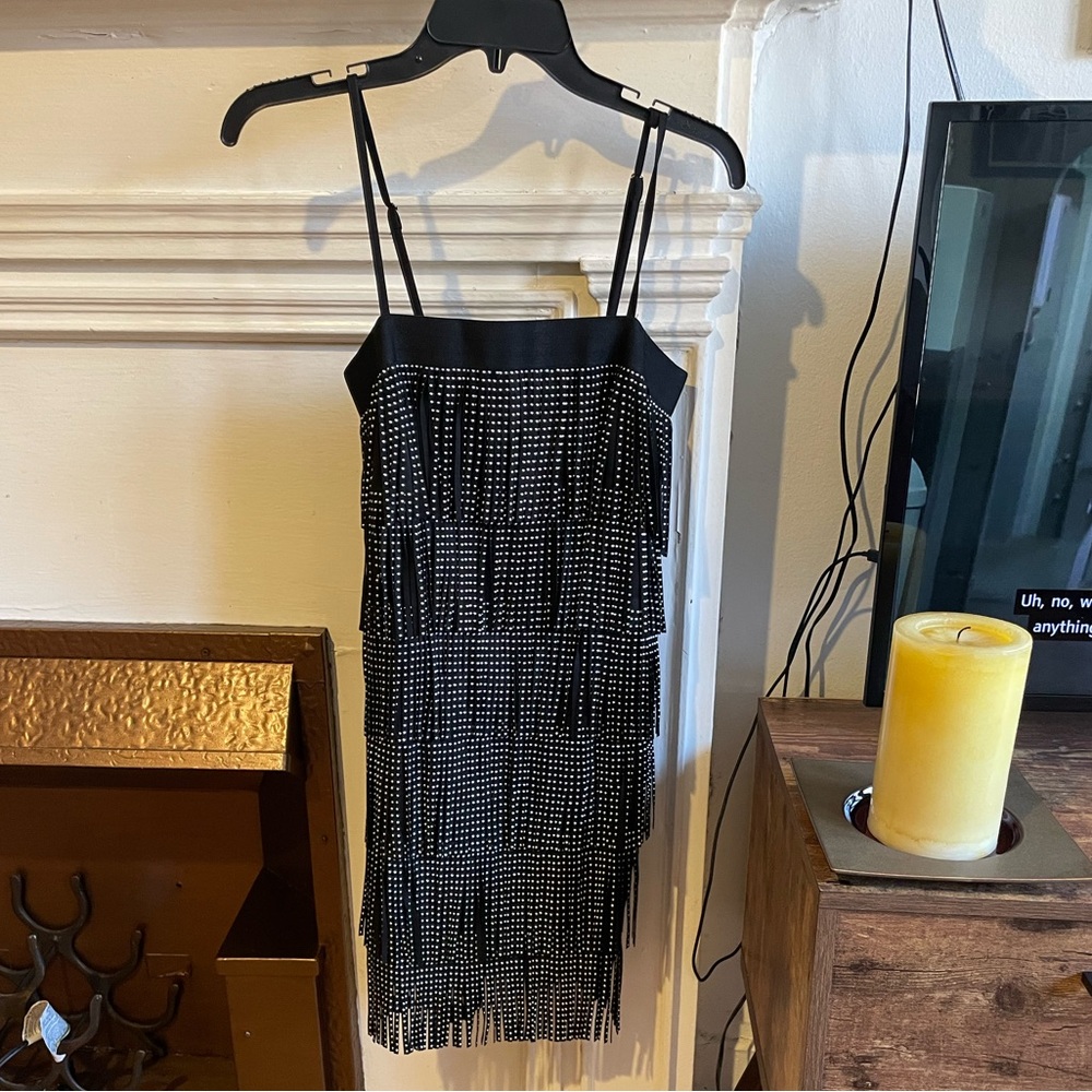 Elegant Black Beaded Dress